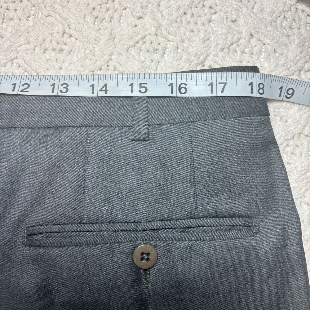 Ermenegildo Zegna Mens Wool Micronsphere‎ Gray Dress Pants Size 52R 36x30.5